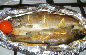 Форель запеченая в фольге