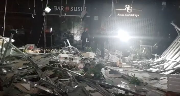 в ТРЦ "Арена-Сити" после обрушения потолочных конструкций